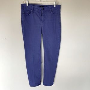 NYDJ slim ankle, size 8, purple, button jean, 5 pockets, great condition
